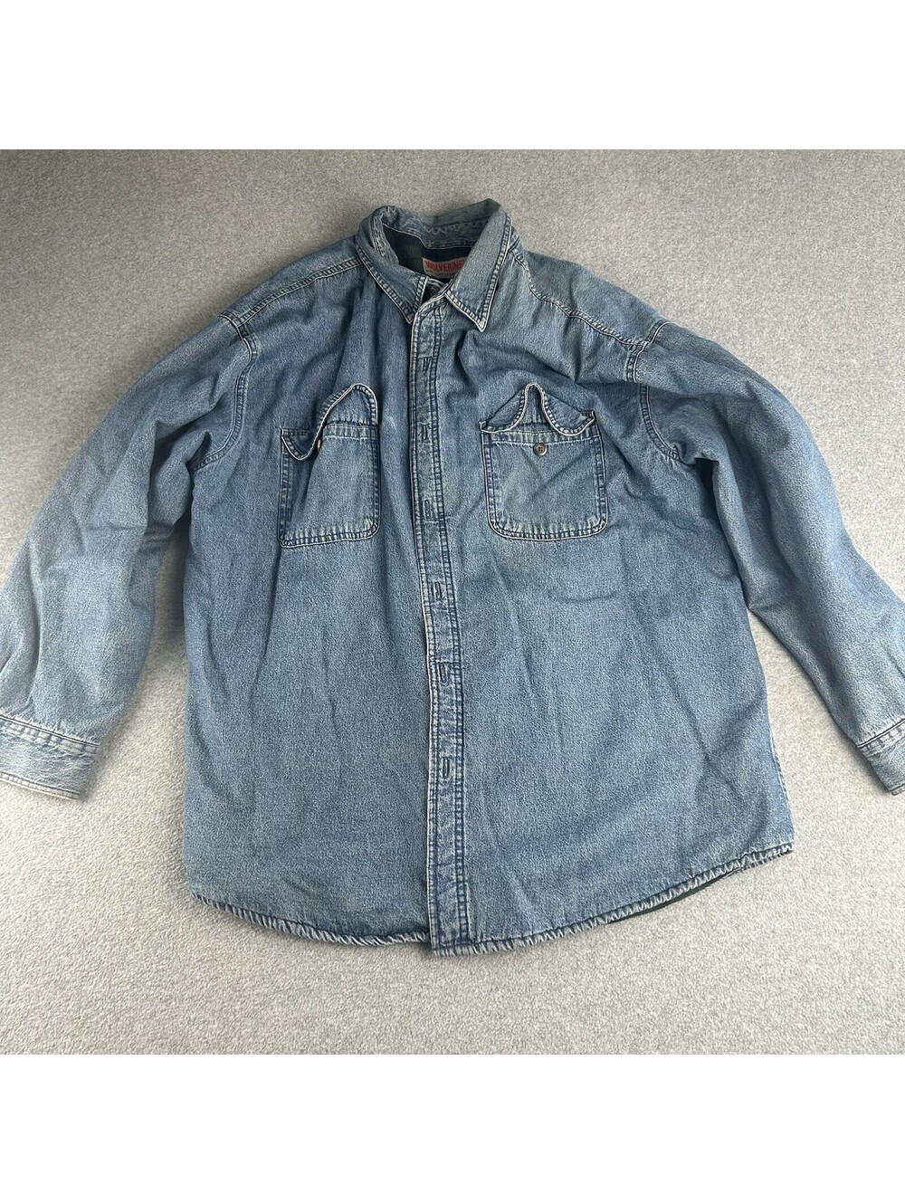 Wolverine Men Jacket XXLarge Blue Denim‎ Snap Workwear Pockets